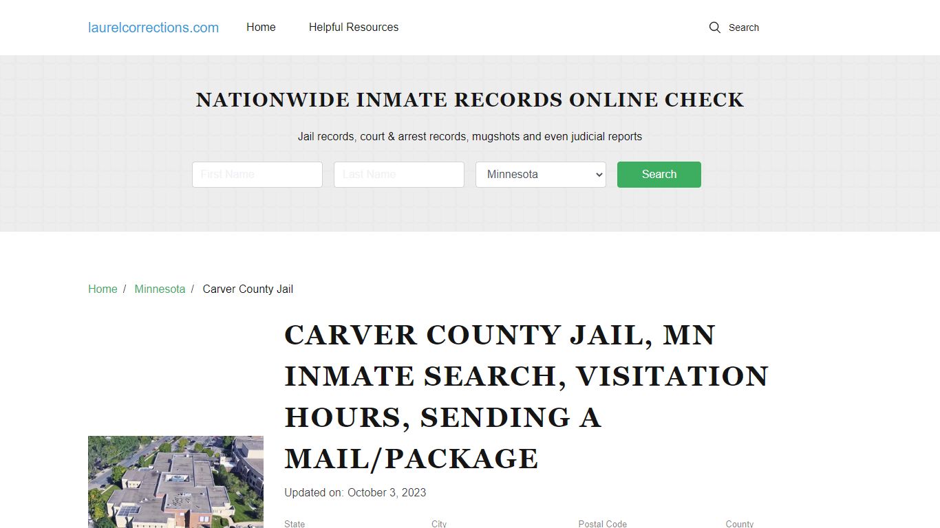 Carver County Jail, MN Inmate Search, Visitation Hours